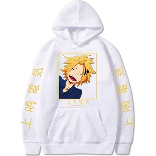 Hot Comic My Hero Academia Hoodies Men Women Sweatshirts Autumn Hip Hop Streetwear Casual Boys Girls White Pullovers Tracksuits