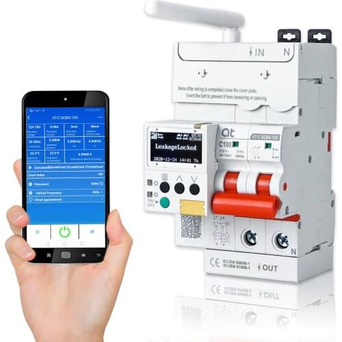 RS485 Tuya WIFI smart circuit breaker air switch remote control air switch 485 open communication protocol group RCBO/RCCB