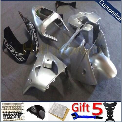 Body Kit motor panels For ZX9R 2002 2003 ZX-9R 02 03 ZX 9R ABS plastic Fairings hull Custom silver