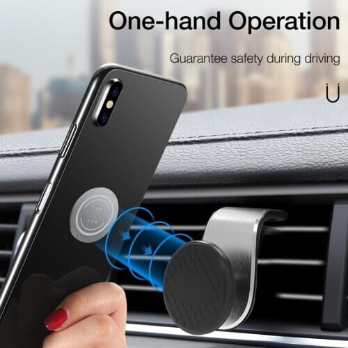 Strong Magnetic Aluminum Air Vent Smartphone Mount Universal Car Phone Holder Automobile Interior Decoration Parts