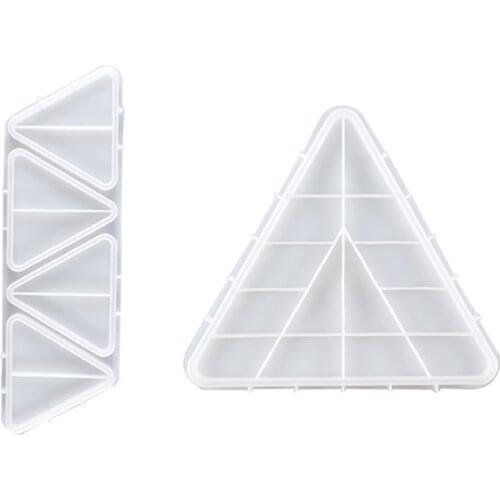 Multi-purpose Triangle Platter Epoxy Resin Mold Fruit Nut Storage Tray Silicone Mould DIY Crafts Home Decorations Mold