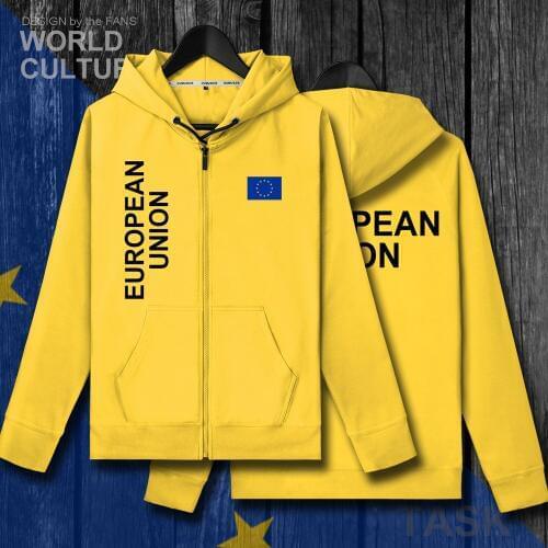 European Union United in Diversity EU EUR mens zipper fleeces hoodies winter jerseys men jackets and clothes sweatshirt coats
