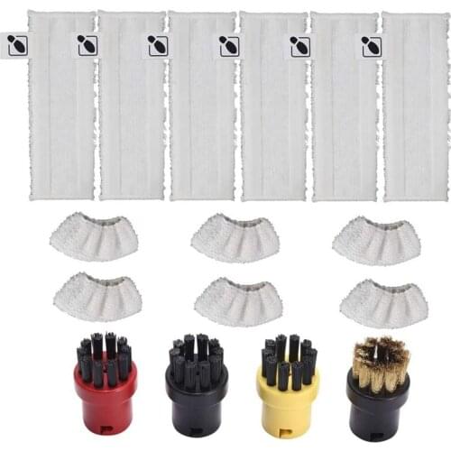 Microfibre Floor Cloth Set Microfibre Cover Set Colour Round Brushes for Karcher EasyFix SC2 SC 3 SC4 SC5 Steam Cleaner