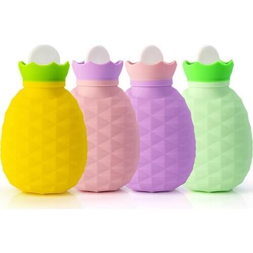 New Pineapple Shape Hot Water Bottle Portable Explosion-proof Hand Warmer Cold and Warm Silicone Bag