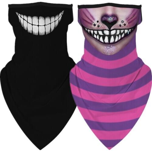 New 2020 Alice in Wonderland Cheshire cat Motorcycle Multifunction Cycling Neck Scarf Masks Bandana Headband Cosplay Balaclava