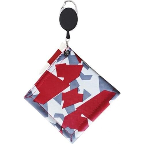 Anti-shedding Faux Leather Golf Club Towel with Buckle Spike for Adult