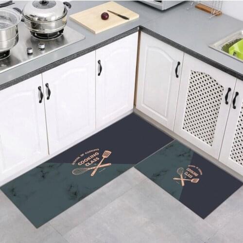 Simple Solid Color Style Washable Kitchen Carpet Bathroom Entrance Door Mat Bedroom Home Decoration Living Room Bedside Area Rug