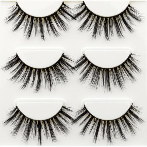 3 Pairs Visofree Mink Eyelashes Makeup Natural 3D Mink Hair Lashes Eyelash Extension Make Up False Eyelashes Maquiagem Cilios