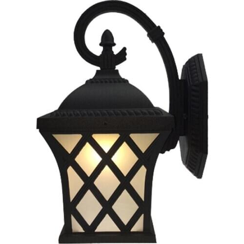 Retro European outdoor waterproof wall lamp Loft led antirust black corridor Fence Doorway patio Home dec light WJ010722