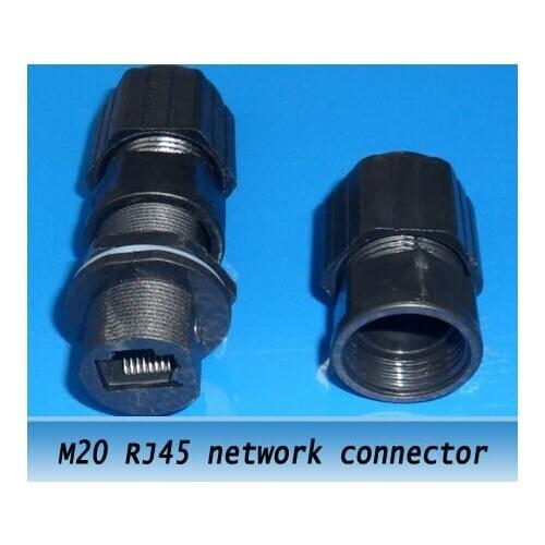 M20 RJ45 network connector Ethernet cable fixed connector AP two straight head 10pcs