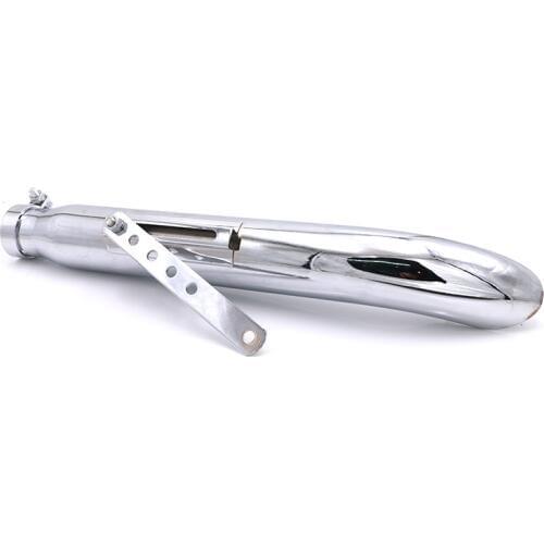 Chrome Turn-out Style Slip-on Universal Exhaust Muffler For Harley Dyna Softail Breakout Sportster 1200 883 FLHR Chopper