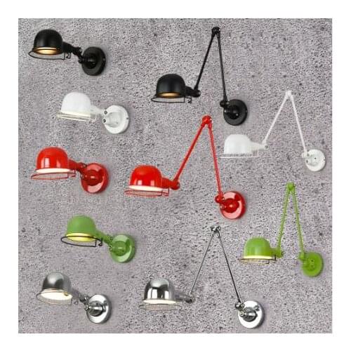 Loft Vintage industrial jielde long Arm adjustable Wall Lamp Reminisce Retractable E14 LED wall lights for bedroom living room