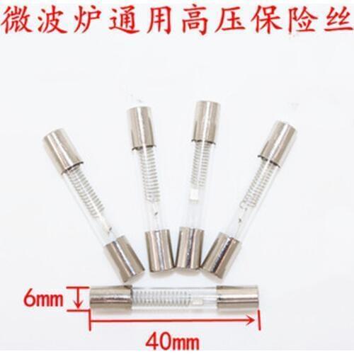 100pcs Microwave Oven High Voltage Fuse 6x40 6*40mm 600ma 750ma 800mA 850ma 900ma 5kV 1A 0.6A 0.65A 0.7A 0.75A 0.8A 0.85A 0.9A