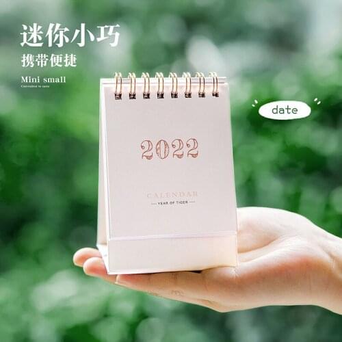 2021.5-2022.12 Kawaii Mini Desktop Calendar Planner Desk Calendar Creative School Office Stationery