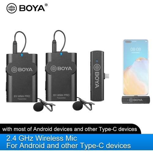 BOYA BY-WM4 PRO K6 2.4 GHz Wireless Microphone System For Android and other Type-C devices