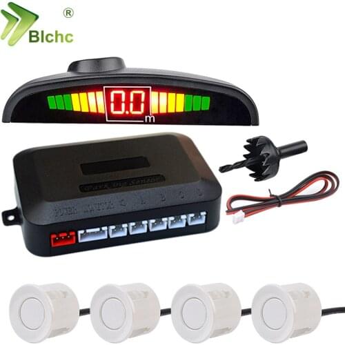Blchc Car Tonic Automatic LED Parking 4-Sensor Probe Kit with 4 Reverse Backup Radar Monitor Detector System Display