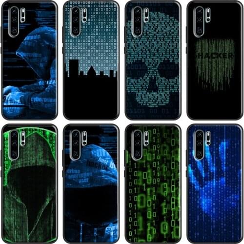 Hacker Binary Matrix Rain Case For Huawei Nova 5T P Smart 2019 2021 P20 P40 P30 Pro Mate 20 Lite Honor 8X 9X 8A 10i