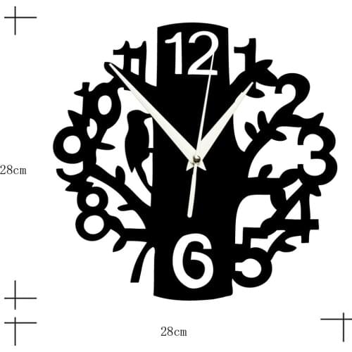 GZ031 Creative Bird digital Wall clock Study bedroom living room background wall acrylic mirror wall clock