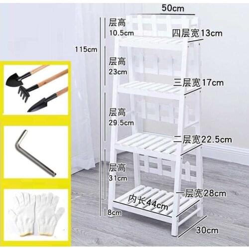 Decorativa Madera Estante Para Flores Soporte Plantas Interior Ladder Rack Outdoor Stand Stojak Na Kwiaty Flower Plant Shelf