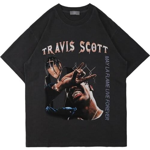 High Street Character Letter Print Summer Tshirt Mens and Womens Short Sleeve Oversize