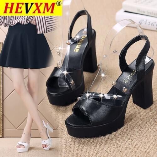 HEVXM 2021 Summer Women High Heels Shoes platform Sandals Women Pump Female Party Wedding Open Toe Ladies Sandals