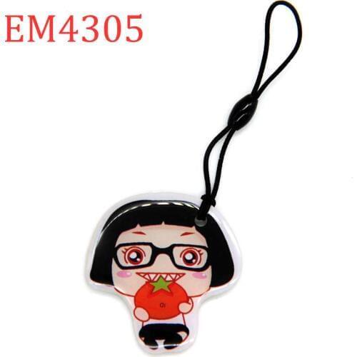 125Khz ID RFID Card Rewritable Writable Keyfob Token Tag EM4305 EM4205 Waterproof Cartoon Keychain Access Control Card 1pcs