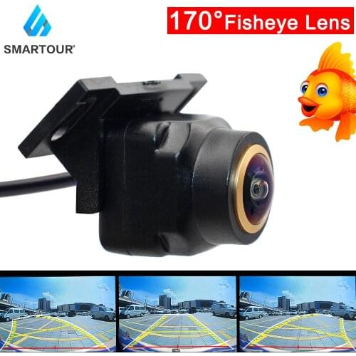 178 degrees Golden HD Night Vision Fisheye Lens Vehicle Reverse Backup dynamic Rear View Camera Universal Track camera Gilded