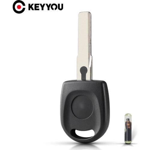 KEYYOU Transponder Car Key Shell ID48 Chip For VW Polo Golf for SEAT Ibiza Leon for SKODA Octavia Transponder HU66 Blade Key