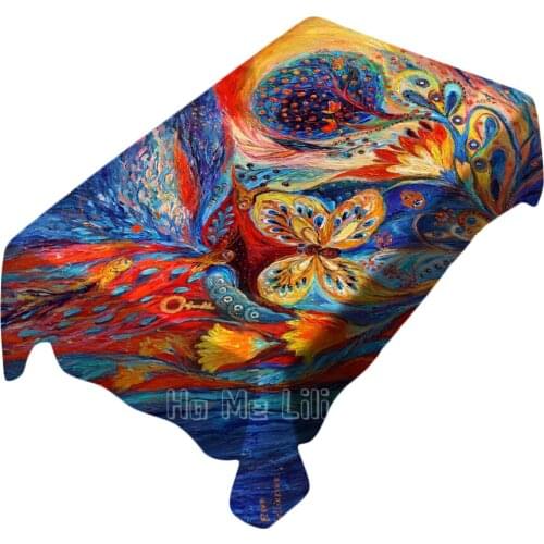 Elena Kotliarker Works Of Abstract Rich And Colorful Tablecloth Indoor And Outdoor Unique Design