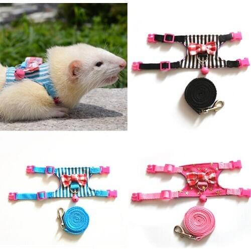 Small Pet Traction Strap Outdoor Traction Rope for Rabbit Hamster Mouse Chinchilla Ferret Squirrel Dutch Pig Clothing Pet Leash