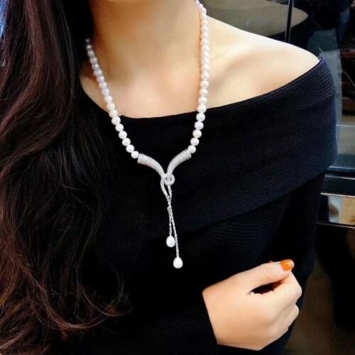 Fashion Jewelry Popular AAA Cubic Zirconia Chain Necklace ,Torque Brass Base with Gold Plating Womens Accessarioes