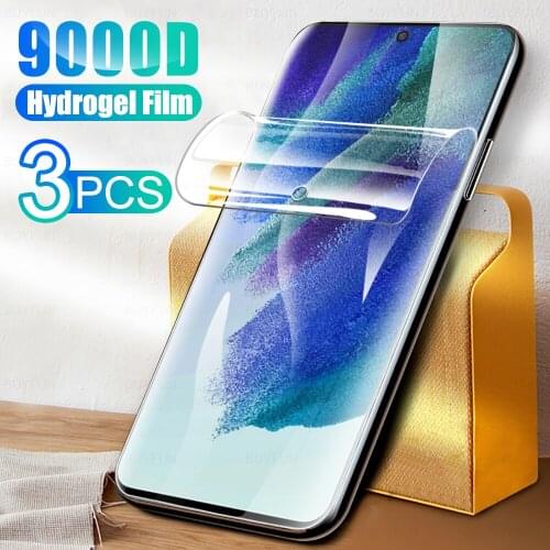 3Pcs Full Cover Soft Hydrogel Film For Samsung Galaxy S21 FE Screen Protection For Sansung Sumsung S 21 6.41" Protector Not Glas