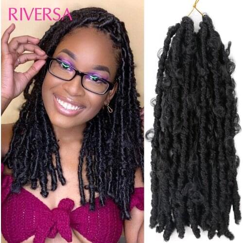 Soft Butterfly Locs Crochet Hair 14inch Handmade Butterfly Locs Faux Crochet Braids Hair Synthetic Crochet Twist Braiding Hair