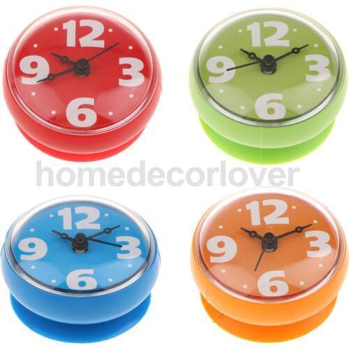 Suction Cup Wall Clock Bathroom Shower Silicone Clock, Waterproof, Creative, No Screws Need