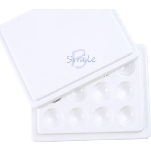 Dental 12 Slot Ceramic Palette with cover Porcelain Mixing Watering Wet Tray Dental lab