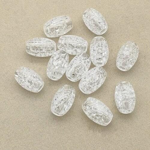 New Arrival! 16x11mm 460pcs Clear Crack Egg Shape Beads For Hand Made Necklace Earrings DIY parts,Jewelry Findings & Components