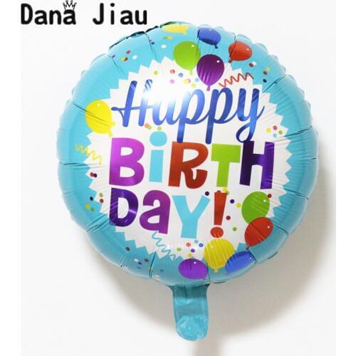 NEW 18inch happy birthday bule balloons sweet party decoration ballon kids toy supplier Baby Showers Inflatable Ballons