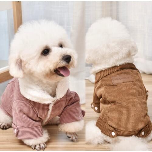 Autumn Winter Corduroy Sweater Warm Dog Cat Clothes Hoodies Kitten Clothes Nice Vest Cute Cat Costume