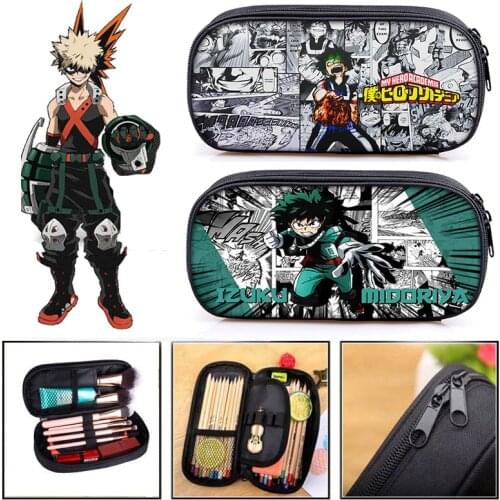 Anime My Hero Academia Pencil Bag Cosmetic Cases kid Izuku Midoriya Bakugou Katsuki Student Package Boku no Hero Academia Gifts