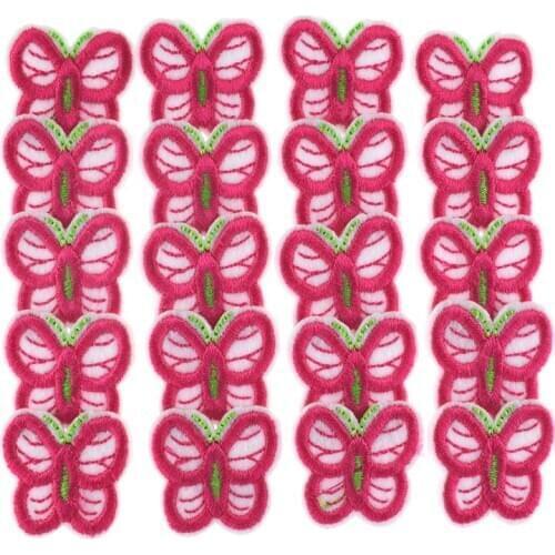 10pcs Butterfly Embroidered patches for clothing DIY patches iron on thermo sticker sewing fabric appliques Decoration