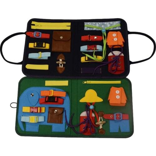 Cloth Books Montessori Toy Early Learning Educational Baby Busy-Board for Toddler Sensory Develop Basic Skills Girls Boy Gift