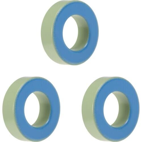Uxcell Ferrite Ring Iron Powder Toroid Cores for Chokes Light Green Blue3pcs