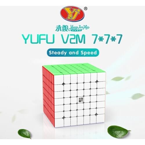 Yj Yufu V2M 7x7x7 Magnetic Magic Speed Cube Yongjun yj yufu 7x7 magnetic Professional Magnets Puzzle cubo magico Educational Toy