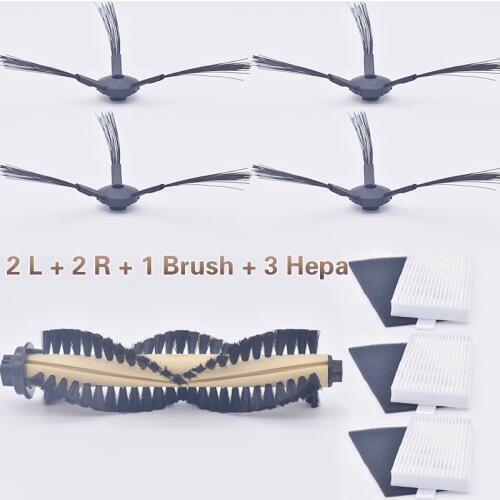 1 * Main brush +3* HEPA filter + 3 * Sponge + 4 * Side brush robot cleaner parts Polaris Chi A4 iLife T4 X432 X430 X431