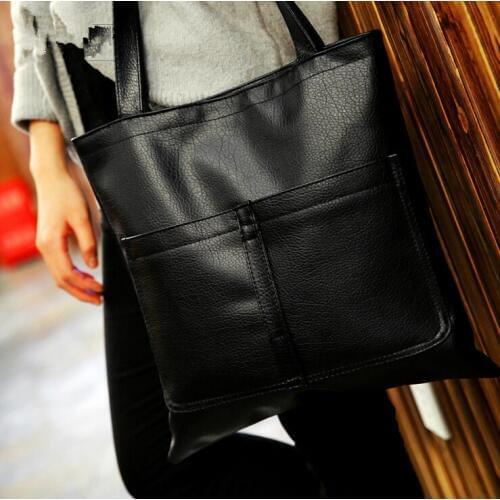 Stacy bag 062916 hot sale women big PU leather bag female large tote