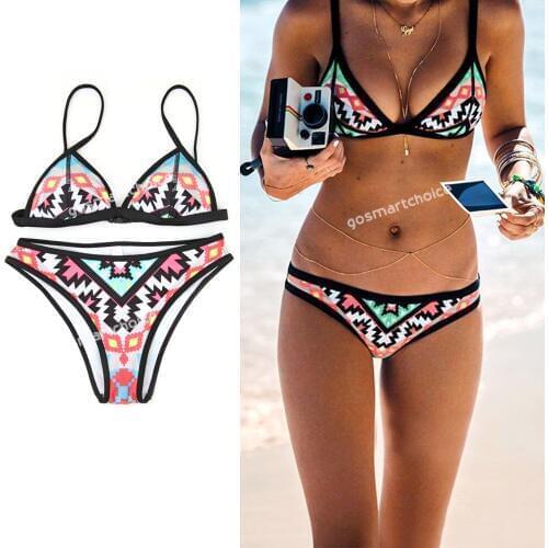 Women Sexy Bikini Set Bandage Swimwear e Bathing Suit Push-up Swimsuit