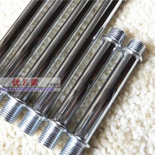 20PCS M10 Chrome two doubles head straight tubes connecting tube two M10 outer tooth Lighting Accessories DIY