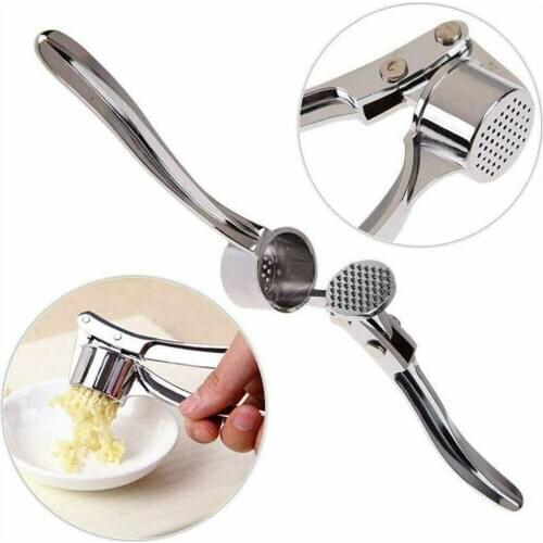 Zinc Alloy Stainless Steel Garlic Press Garlic Kitchen Garlic Cutting Garlic Minced Squeezed Masher Manual Garlic E4R0