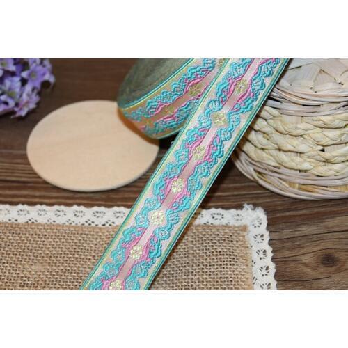 10yards/lot wide 3cm Woven Jacquard Ribbon classical totem design curtain and clothing accessory LS-9951