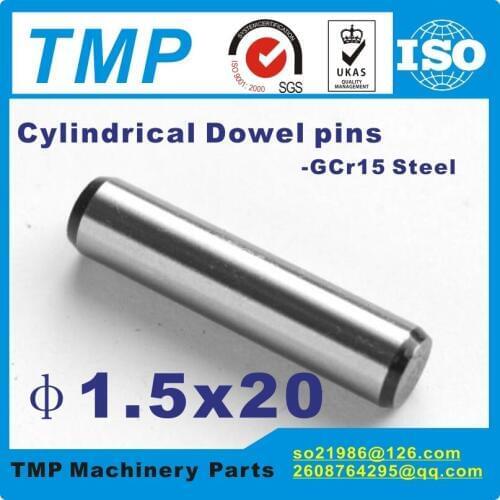 50 pieces/Lot 1.5x20mm Locating Pins/Dowel pins/Cylindrical position pins For Mechanical Uses-TLANMP Material:Steel GCr15